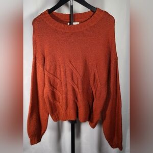 Hollister Warm Rust Knit Sweater